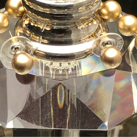 CAROLEE Gold Pearl Choker, bracelet and earrings Set - Picture 7 of 13